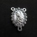 Italian Made Silver Miraculous Mary with Roses Rosary Center