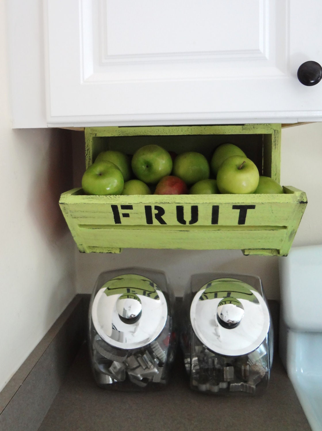 caBINet cabNEAT Custom Kitchen Storage Fruit Bin Crate Shelf