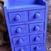 Shabby Blueberry Upcycled Vintage Trinket Jewelry Box Organizer 4 Drawer Funky Home Decor