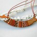Orange Fox Hand Painted Wooden Pendant Necklace Wearable Art