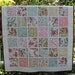 Baby Girl Quilt, Toddler Quilt, Lap Quilt in Soft Pastels, OOAK