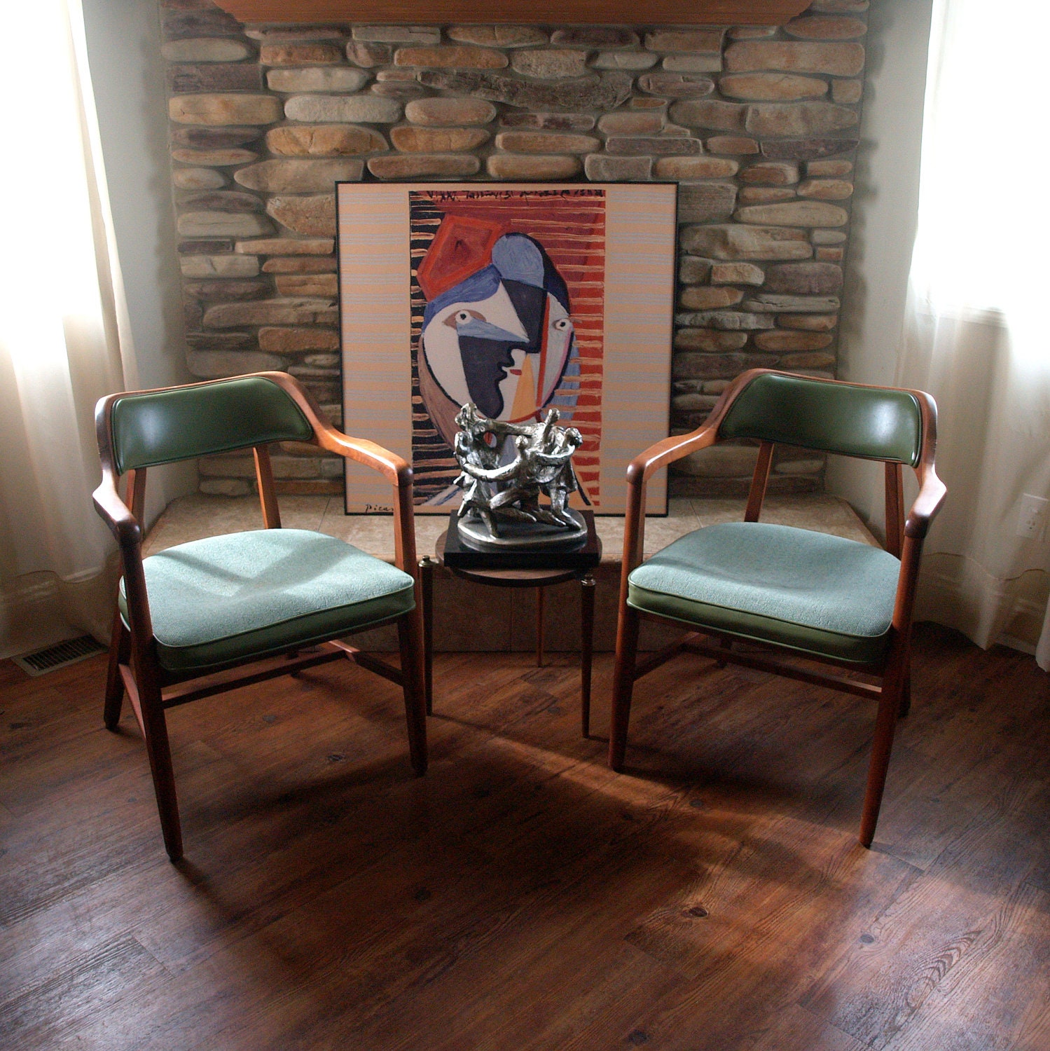 Reserved 60s MID CENTURY MODERN Chairs in the manor of Hans Wegner : Side, Desk, Accent, Dining Armchair Walnut Wood Mid Century Modern
