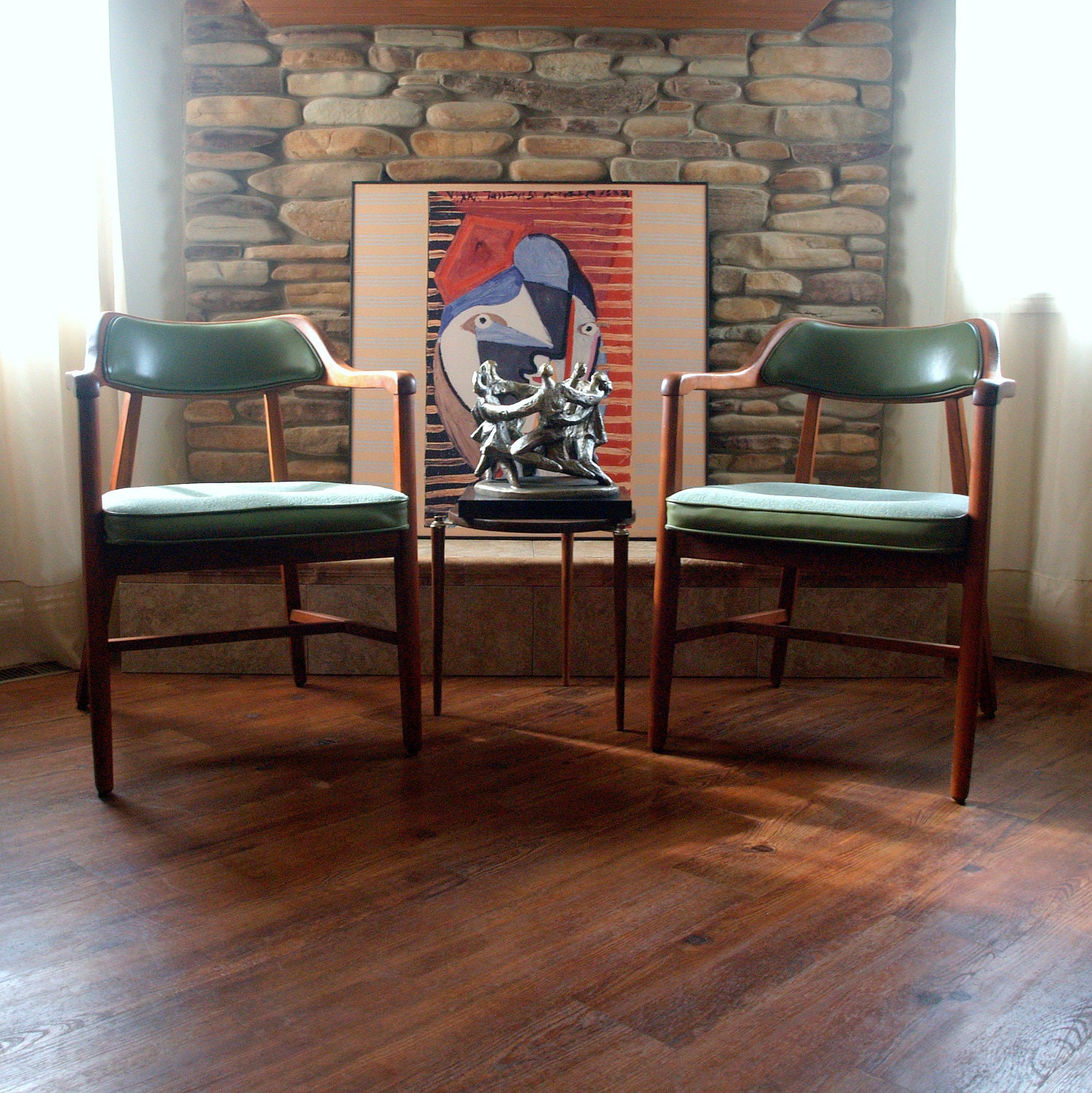 Reserved 60s MID CENTURY MODERN Chairs in the manor of Hans Wegner : Side, Desk, Accent, Dining Armchair Walnut Wood Mid Century Modern