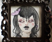 Hand painted watercolor mini BabyBat " Lil' Creeps" collection