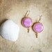 Dangle Earrings statement gemstone fashion MEDIUM SIZE bold earrings sweet pink jade stone matte textured gold statment earrings israel