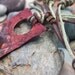 Antiqued Copper Pendant with Resin Flower