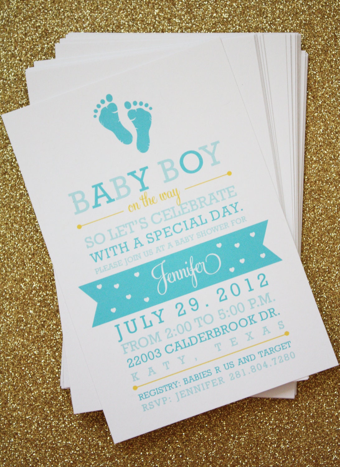 Baby Shower Invitation (Post Card) - Baby Boy
