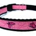 Butterfly Dog Collar 5/8" Pink Dog Collar