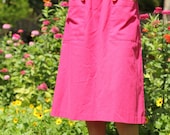 Women's 80's Vintage Hipster Hot Pink Mid-Calf Skirt W/ Belt SALE