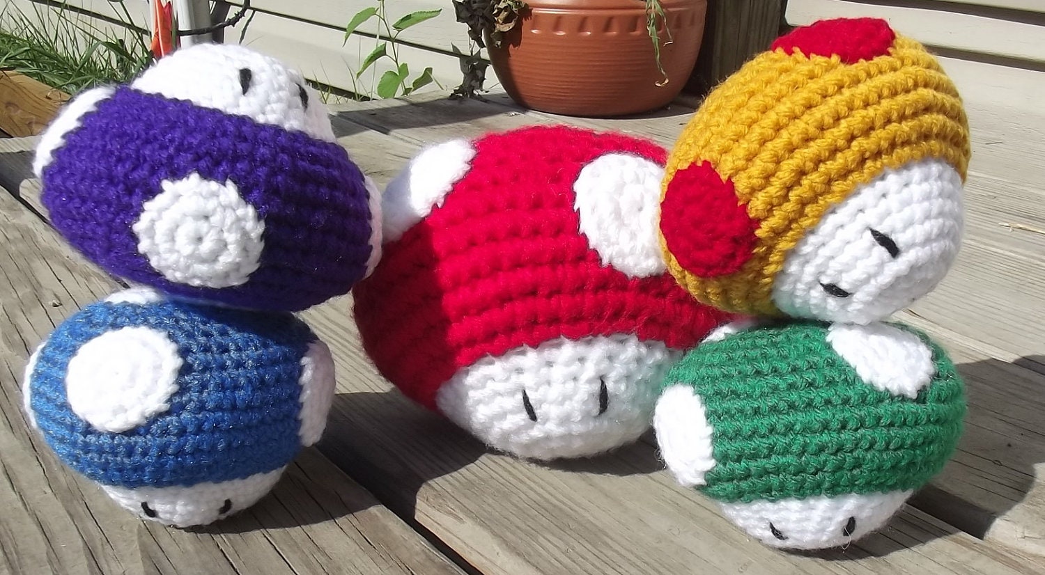 Large Amigurumi Mario Inspired Super Shroom - Any Color