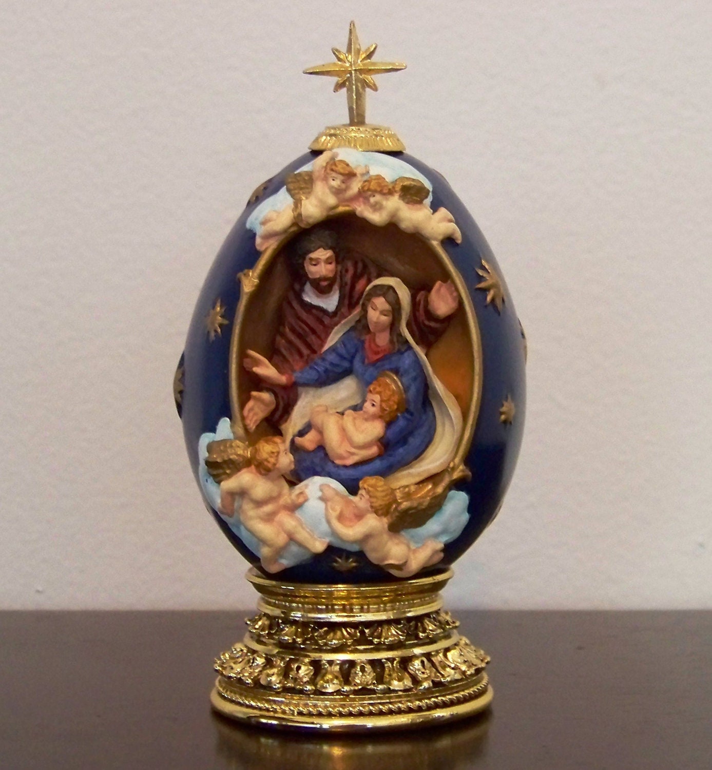 Vintage Franklin Mint House of Faberge "The Nativity" Decorative Limited Edition Egg