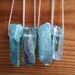 Sterling Silver Aqua Aura Quartz Point Necklace