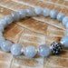 Intuition Genuine Labradorite bracelet with Pave Guru bead, Yoga Bracelet, Meditation bracelet, Reiki Charged, free shipping