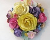 Floral Fascinator. Flower headpiece. Barette. Comb. Corsage