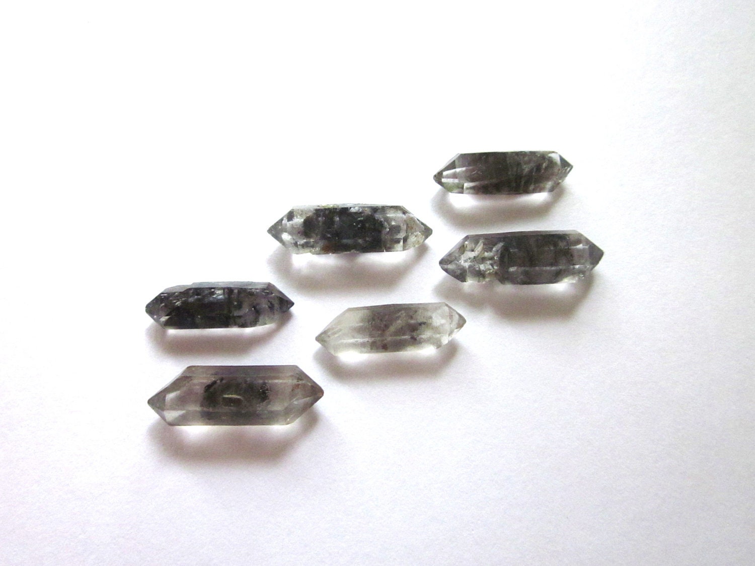 Tibetan Black Quartz Points 18-20mm Lot of 6 Crystals (Lot No. 781)