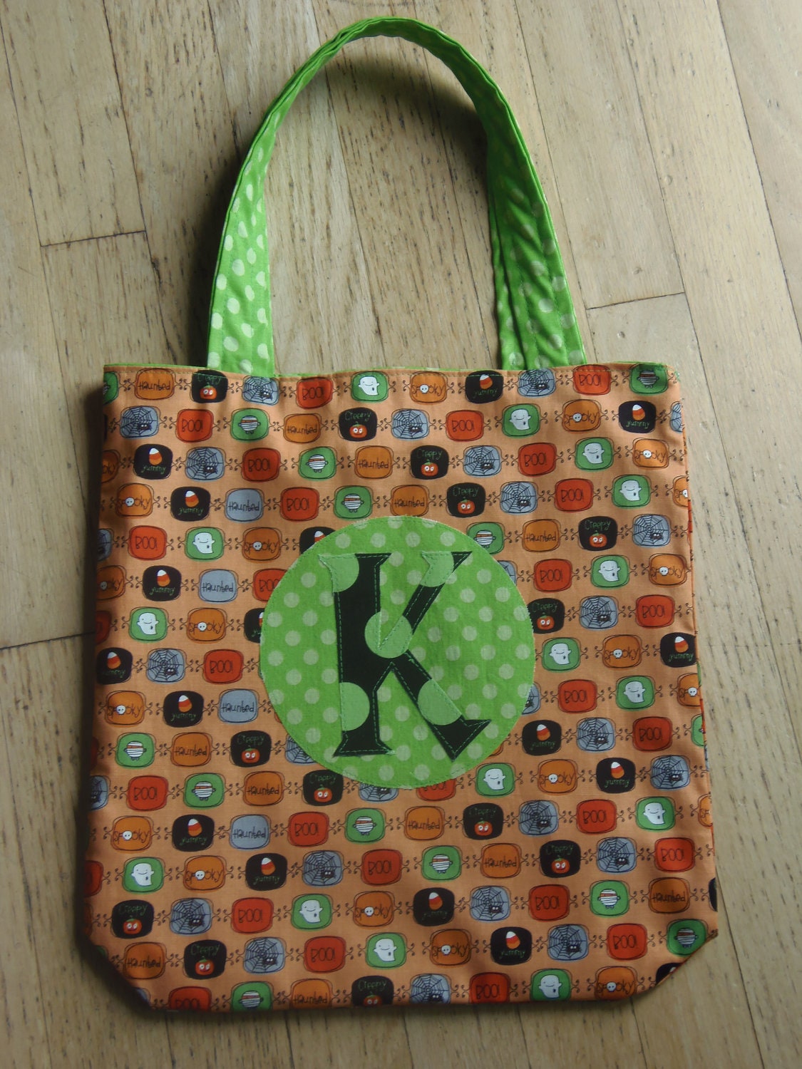 Monogrammed Halloween Trick or Treat Bags - Made to Order