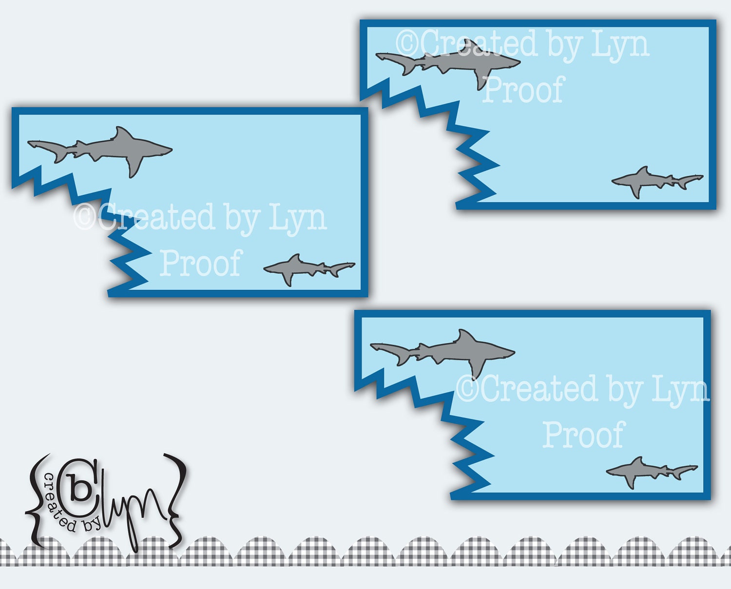 Shark Attack blank cards printables, Add-on for other shark items