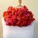 Knit Scarf FUCHSIA/RED/ORANGE - Ruffled Scarf, flamenco, can can - ruffle - Hand knitted long