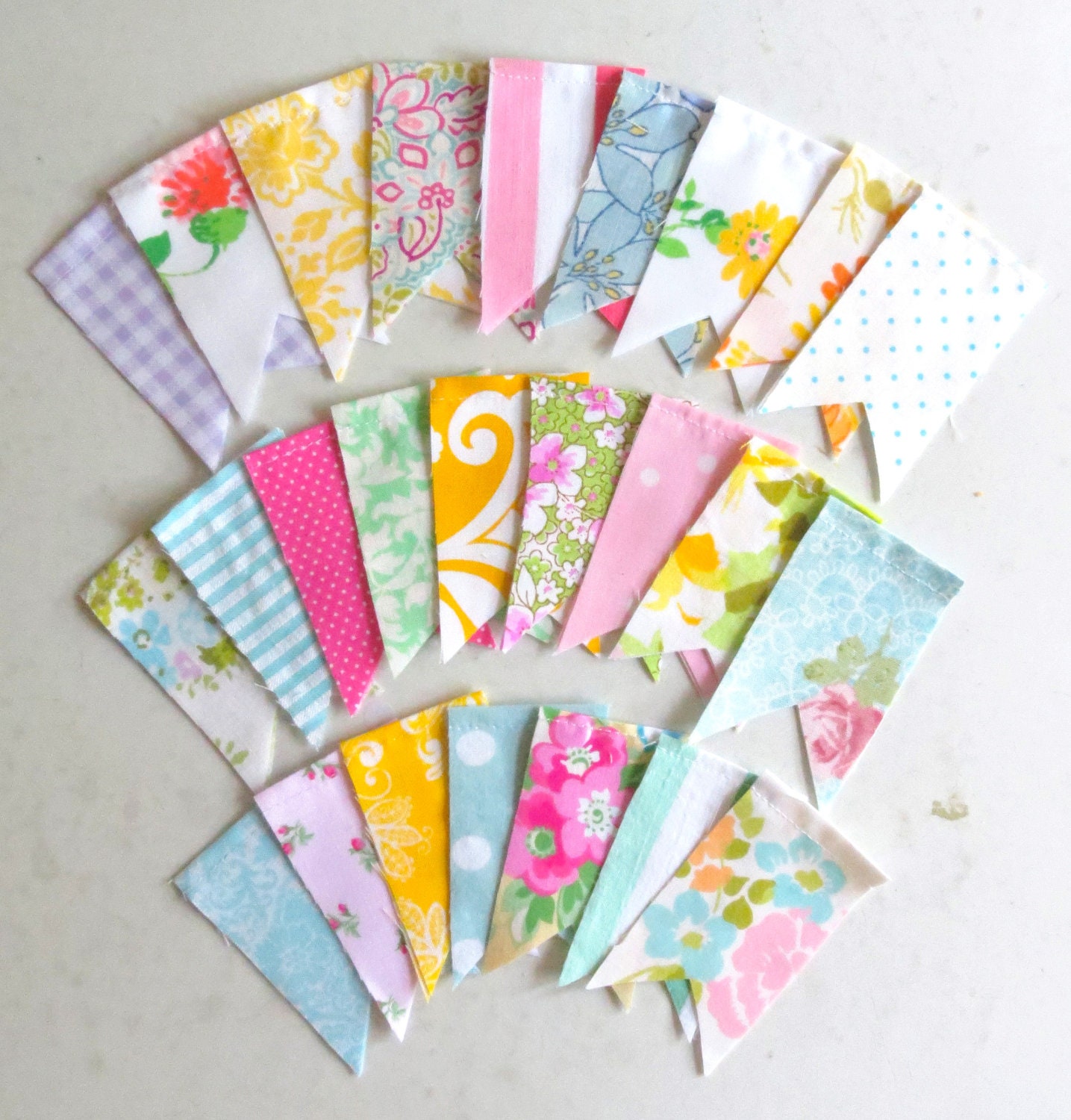 Vintage Fabric Garland Bunting- A String of Lovely- Made to Order