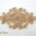 Champagne Tan Beaded Applique--Karina II