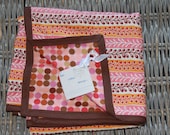 Baby Blanket - Pink Polka Dots and Flowers - funlittlethings