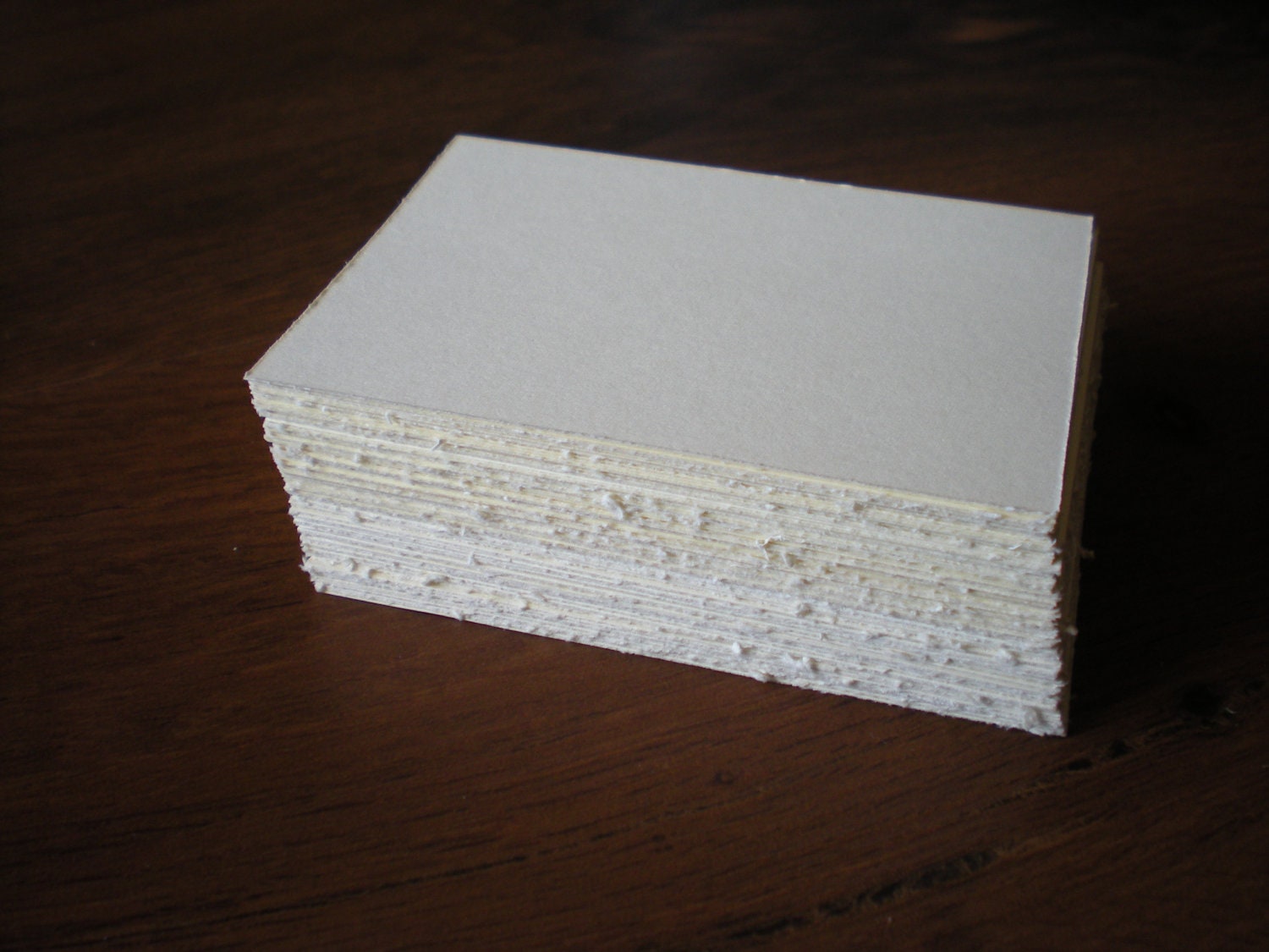 100 Ivory Flat Cards, Multi Purpose Use, raw edge