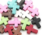 Cross Beads Assorted Spacer 16x12mm 25pcs  - Ships IMMEDIATELY from California B761