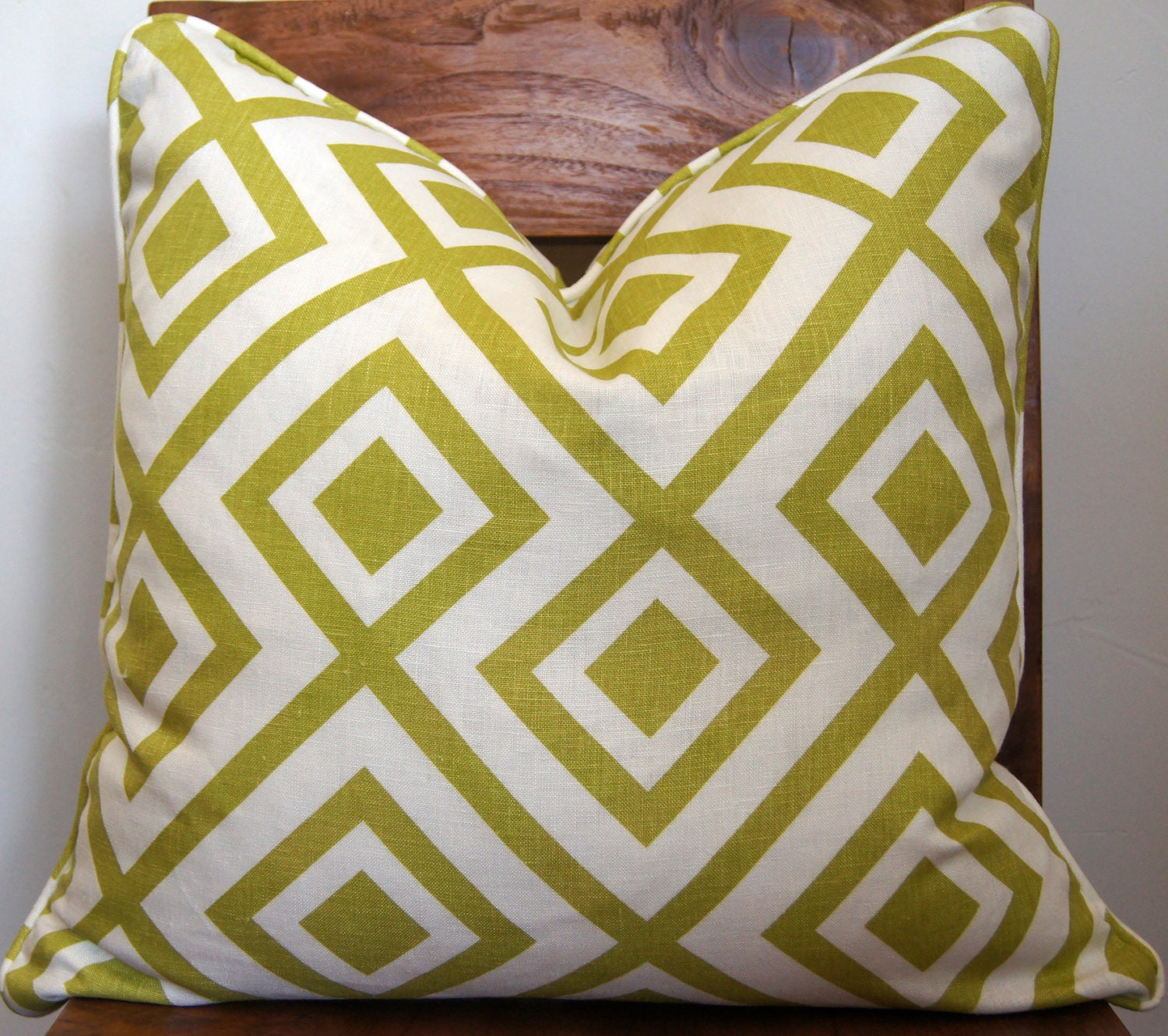 David Hicks La Fiorentina Groundworks Light Green & White Pillow Cover Size 20x20