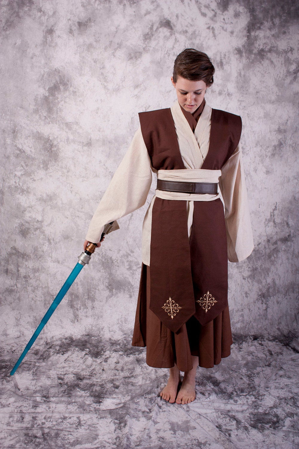 Female Star Wars Costume Tunic Skirt set jedi Halloween Custom made Cosplay