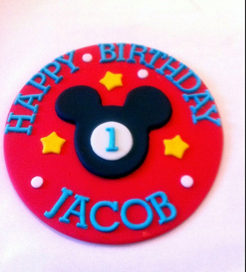 Mickey Mouse Fondant Cake Topper