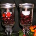 Red Gems Redneck wine glass - Set of Two Half Pint Led Flameless tea light Red Gems - Sale price 11.25 - Christmas Gift