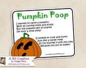 Pumpkin Poop Halloween Fall Autumn Candy Gag Gift Design - DIY Printable