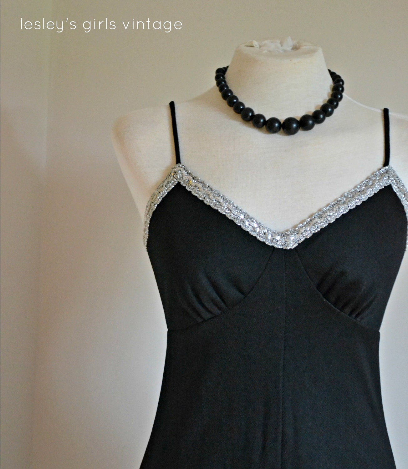 Vintage Black Dress- black dress small // "The Mini LBD" from Lesley's Girls Vintage