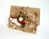 Wrinkled Rustic & Roses - OOAK Handmade scrapbook card