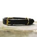 Leather Cat Collar in Black with Brass