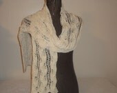 Summer Knit  Lace Scarf.Spring.Woman.Wide.Long.Cotton.New.Made - to- order.