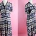 1940s swing dress / 40s blue floral dress / mid century