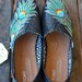 Black Glitter Peacock Feather TOMS shoes