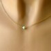 Minimalist Mint Alabaster Crystal Necklace in Gold - Choose Custom Crystal Color