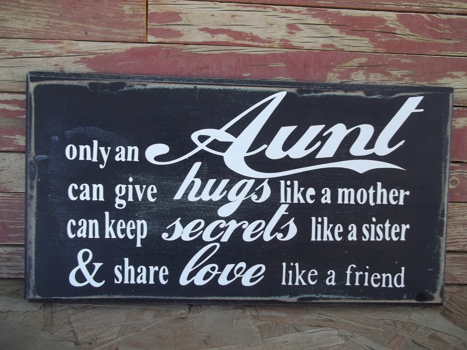 Items Similar To Only An Aunt Can Give Hugs Like A Mother Keep Secretslike A Sister And Share