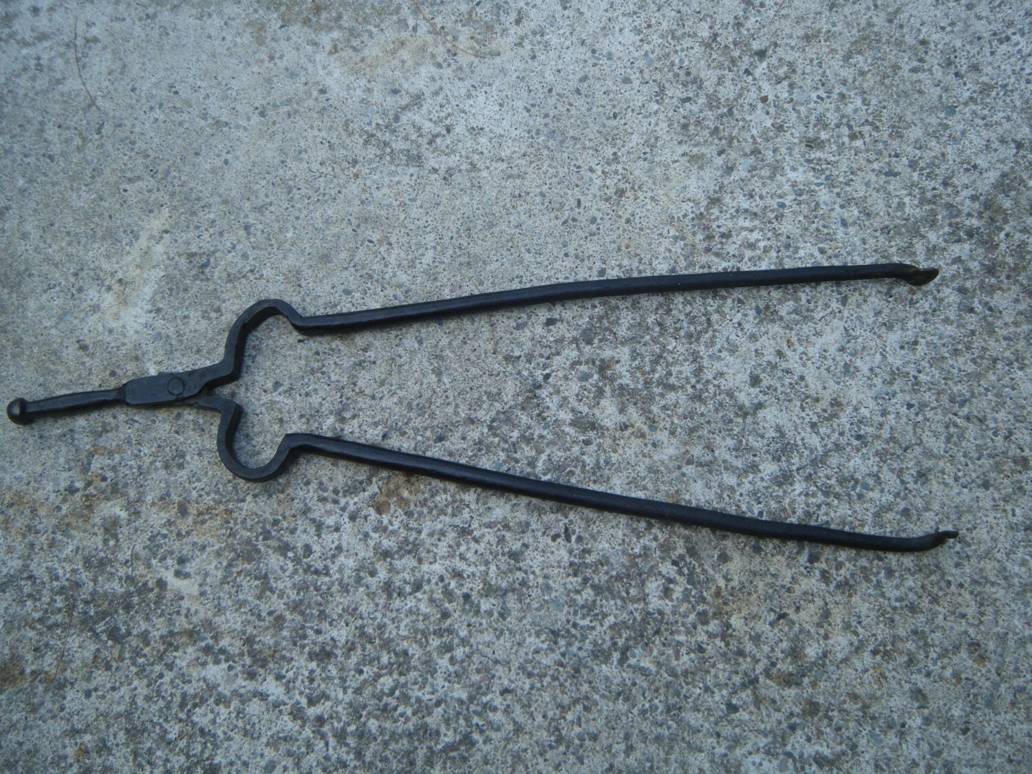 Items similar to Antique Fireplace Blacksmith Ember Tongs on Etsy
