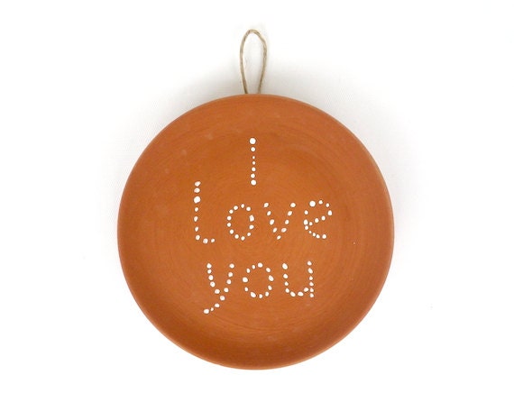 Valentine's day, I Love You Constellation, Custom Quote, Pottery Wall Plate, Ceramic Decor, Unique Gift Idea from Happy Emotions