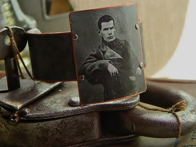 Leo Tolstoy cuff bracelet mixed media jewelry literature literary Anna Karenina