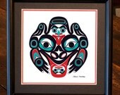 Framed 8 X 8 Giclée Print - Northwest Native Frog