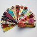 Fabric Bookmark, Floral Bookmark, Orange Yellow