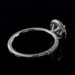 Micro Pave Cut Down Diamond Engagement Ring 18K White Gold Mounting