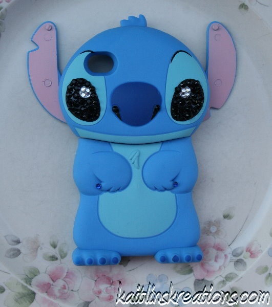 Blue Bling Stitch iPhone 4G Case