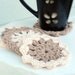 Creamy pink Crochet Coasters/Doilies, Set of 4