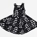 Mountain Twirling Dress in White on Black