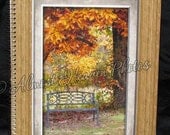 Autumn Bench Large Photo Notebook Journal